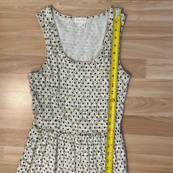 Anthropologie Meadow Rue Marigny cream with black polka dot maxi dress - Picture 13 of 15